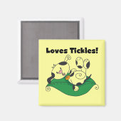 Aimant T-shirts et cadeaux de chatouillements d'amours (Recto/Verso)