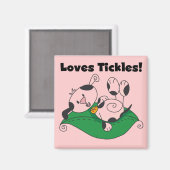 Aimant T-shirts et cadeaux de chatouillements d'amours (Recto/Verso)