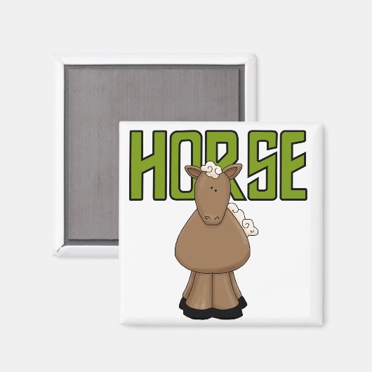 Aimant T-shirts et cadeaux de cheval (Recto/Verso)