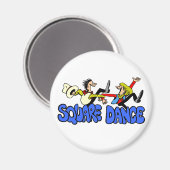 Aimant T-shirts et cadeaux de danse carré. (Recto/Verso)