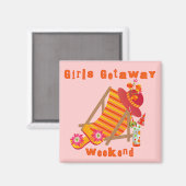 Aimant T-shirts et cadeaux de fin de semaine pour filles (Recto/Verso)