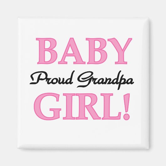 Aimant T-shirts et cadeaux de la Fille de Bébé Papy Fiers (Devant)