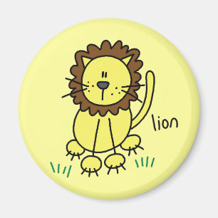 Aimant T-shirts et cadeaux de lion en figurine bâton