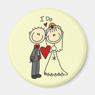Aimant T-shirts et cadeaux de mariage Couple I Do