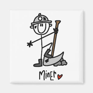 Aimant T-shirts et cadeaux de mineur de base