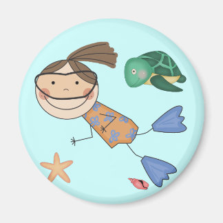 Aimant T-shirts et cadeaux de natation pour filles