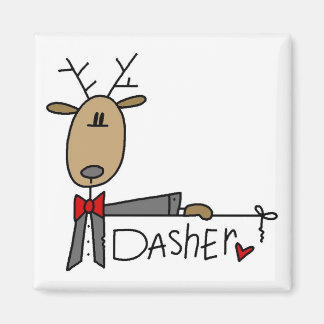 Aimant T-shirts et cadeaux de Noël Dasher Reindeer