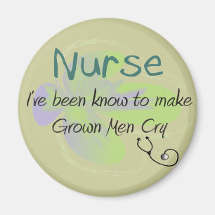 Aimant T-shirts et cadeaux de Nurse Funny "Grown Men Cry"