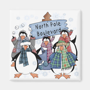 Aimant T-shirts et cadeaux de pingouins de Pôle Nord