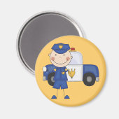 Aimant T-shirts et cadeaux de policiers masculins (Recto/Verso)