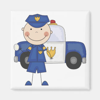 Aimant T-shirts et cadeaux de policiers masculins