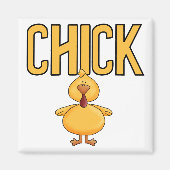 Aimant T-shirts et cadeaux de poussin (Devant)