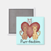 Aimant T-shirts et cadeaux de Ronronnement-fection de cha (Recto/Verso)