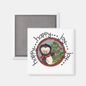 Aimant T-shirts et cadeaux de vacances Penguin (Recto/Verso)