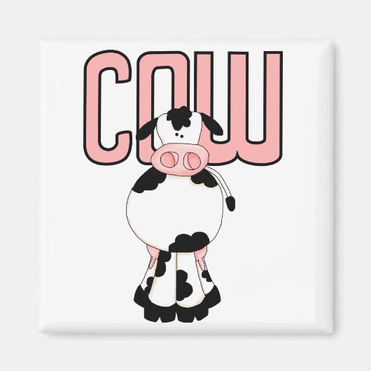 Aimant T-shirts et cadeaux de vache (Devant)