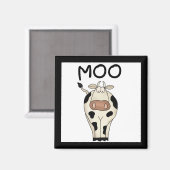 Aimant T-shirts et cadeaux de vache à MOO (Recto/Verso)