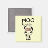 Aimant T-shirts et cadeaux de vache à MOO (Recto/Verso)