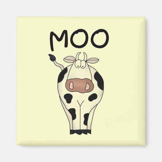 Aimant T-shirts et cadeaux de vache à MOO (Devant)