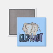 Aimant T-shirts et cadeaux d'éléphant (Recto/Verso)