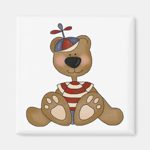Aimant T-shirts et cadeaux d'ours de garçon de casquette