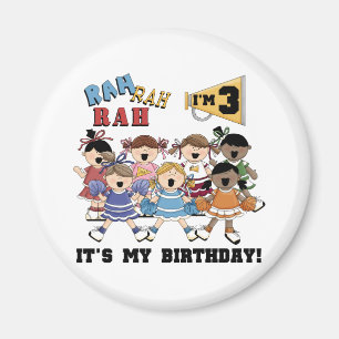 Aimant T-shirts et cadeaux du 3e anniversaire