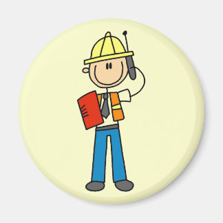 Aimant T-shirts et cadeaux du chef de la construction