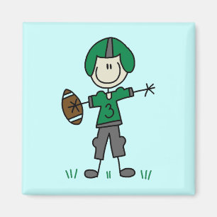 Aimant T-shirts et cadeaux du joueur de football vert