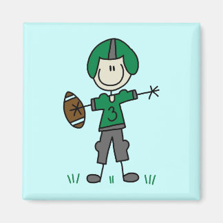 Aimant T-shirts et cadeaux du joueur de football vert