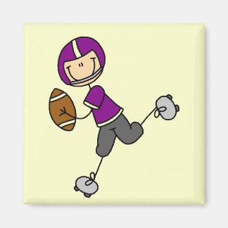 Aimant T-shirts et cadeaux du joueur de football violet