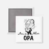 Aimant T-shirts et cadeaux en nouvel opa souriants (Recto/Verso)