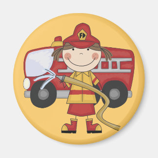 Aimant T-shirts et cadeaux féminins pompiers