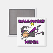 Aimant T-shirts et cadeaux Halloween Witch (Recto/Verso)