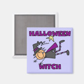 Aimant T-shirts et cadeaux Halloween Witch (Recto/Verso)