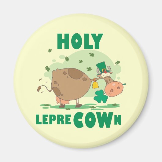 Aimant T-shirts et cadeaux HOLY LepreCOWn (Devant)