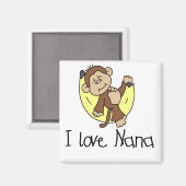Aimant T-shirts et cadeaux I Love Nana (Recto/Verso)