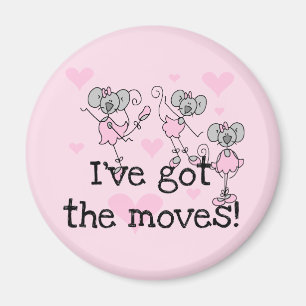 Aimant T-shirts et cadeaux J'ai les mouvements Ballerine