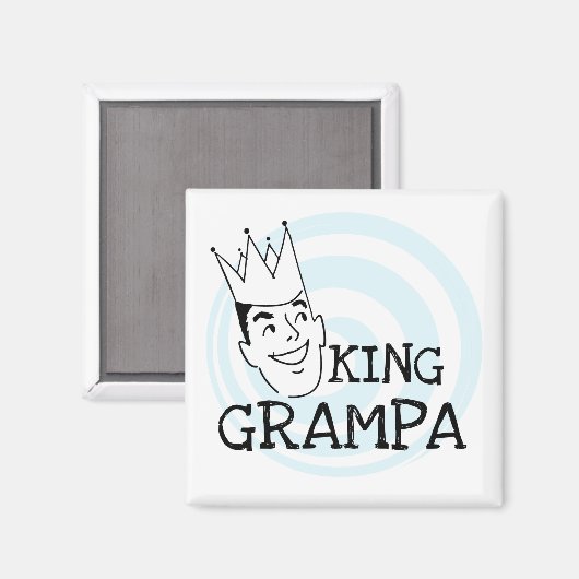 Aimant T-shirts et cadeaux King Grampa (Recto/Verso)