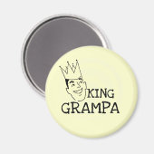 Aimant T-shirts et cadeaux King Grampa (Recto/Verso)