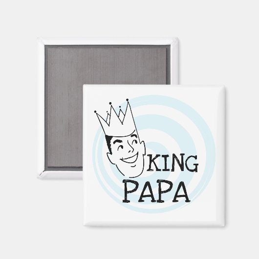 Aimant T-shirts et cadeaux King Papa (Recto/Verso)