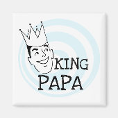 Aimant T-shirts et cadeaux King Papa (Devant)