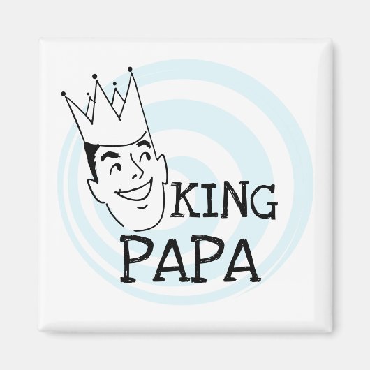 Aimant T-shirts et cadeaux King Papa (Devant)