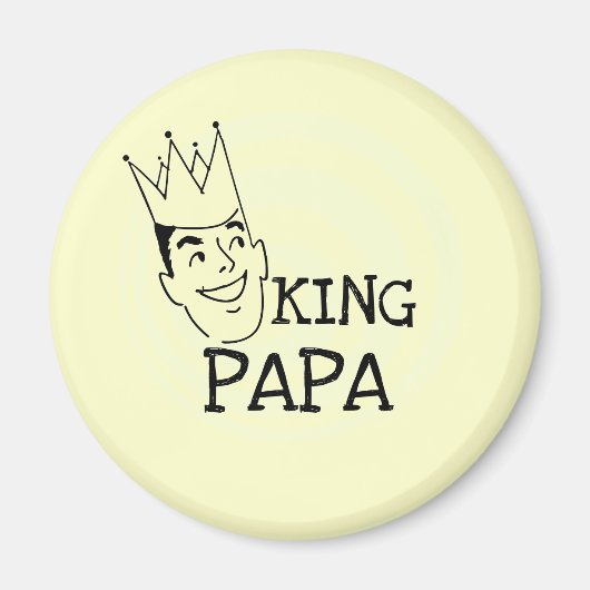 Aimant T-shirts et cadeaux King Papa (Devant)