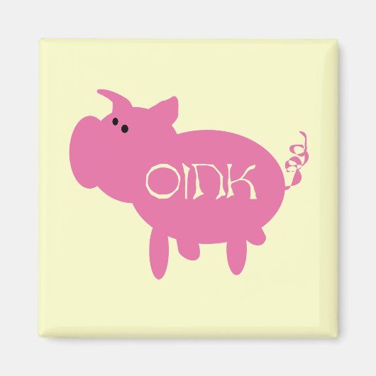 Aimant T-shirts et cadeaux krouik-krouik roses de porc (Devant)