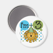 Aimant T-shirts et cadeaux Lion 3e anniversaire (Recto/Verso)