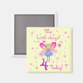 Aimant T-shirts et cadeaux Little Angel 4th Birthday (Recto/Verso)