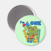 Aimant T-shirts et cadeaux Little Dino 1er anniversaire (Recto/Verso)