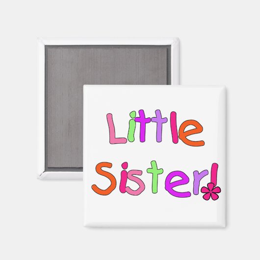Aimant T-shirts et cadeaux Little Sister (Recto/Verso)