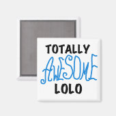 Aimant T-shirts et cadeaux Lolo bleu absolument géniaux (Recto/Verso)