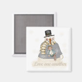 Aimant T-shirts et cadeaux Love One Another Snowman (Recto/Verso)