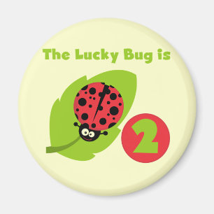 Aimant T-shirts et cadeaux Lucky Bug 2e anniversaire